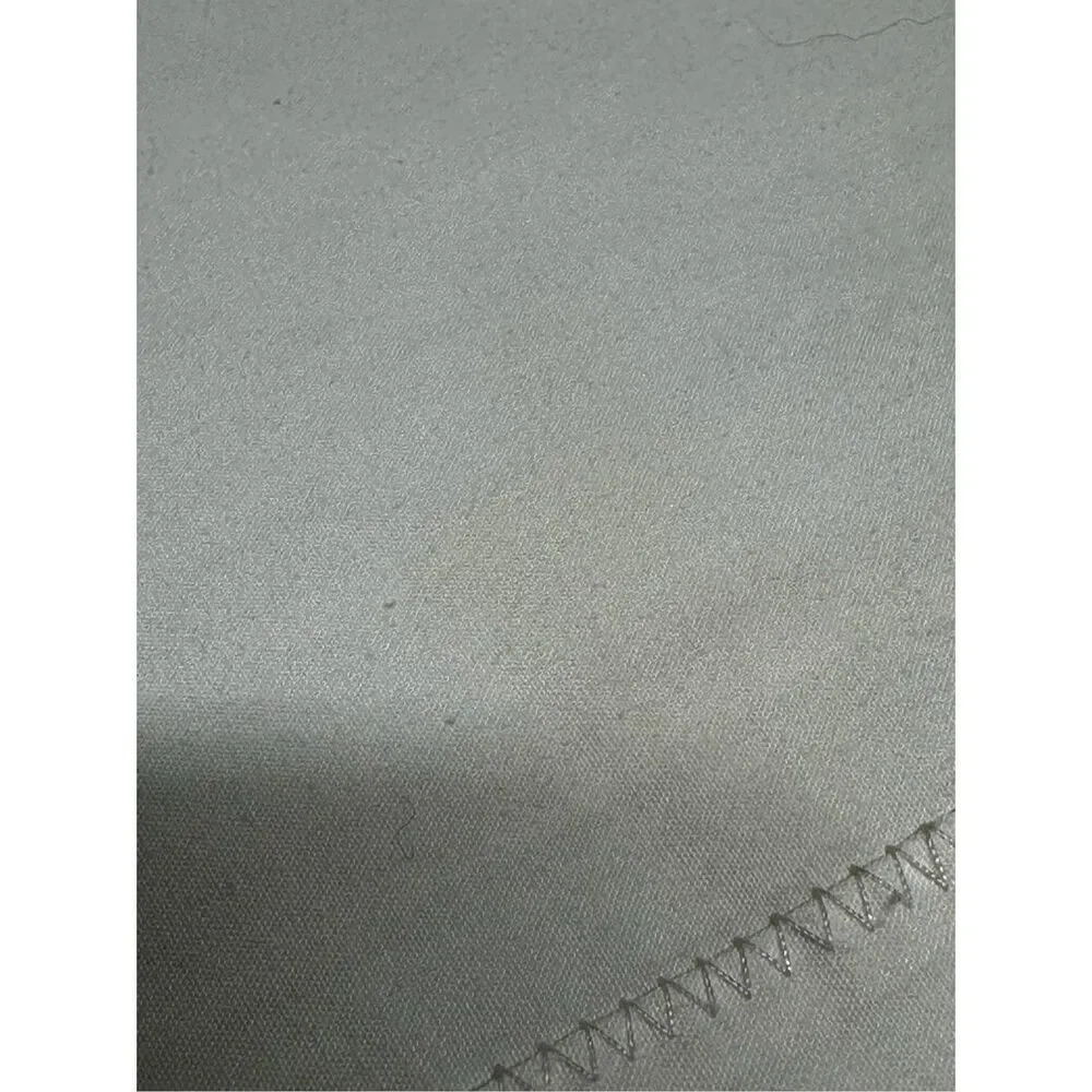 Vintage Embroidered Tablecloth White Gray Size 80” X 68” See Description